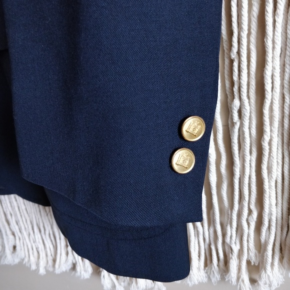 BROOKS BROTHERS Navy Blue 3 Button Blazer Jacket - Picture 4 of 8